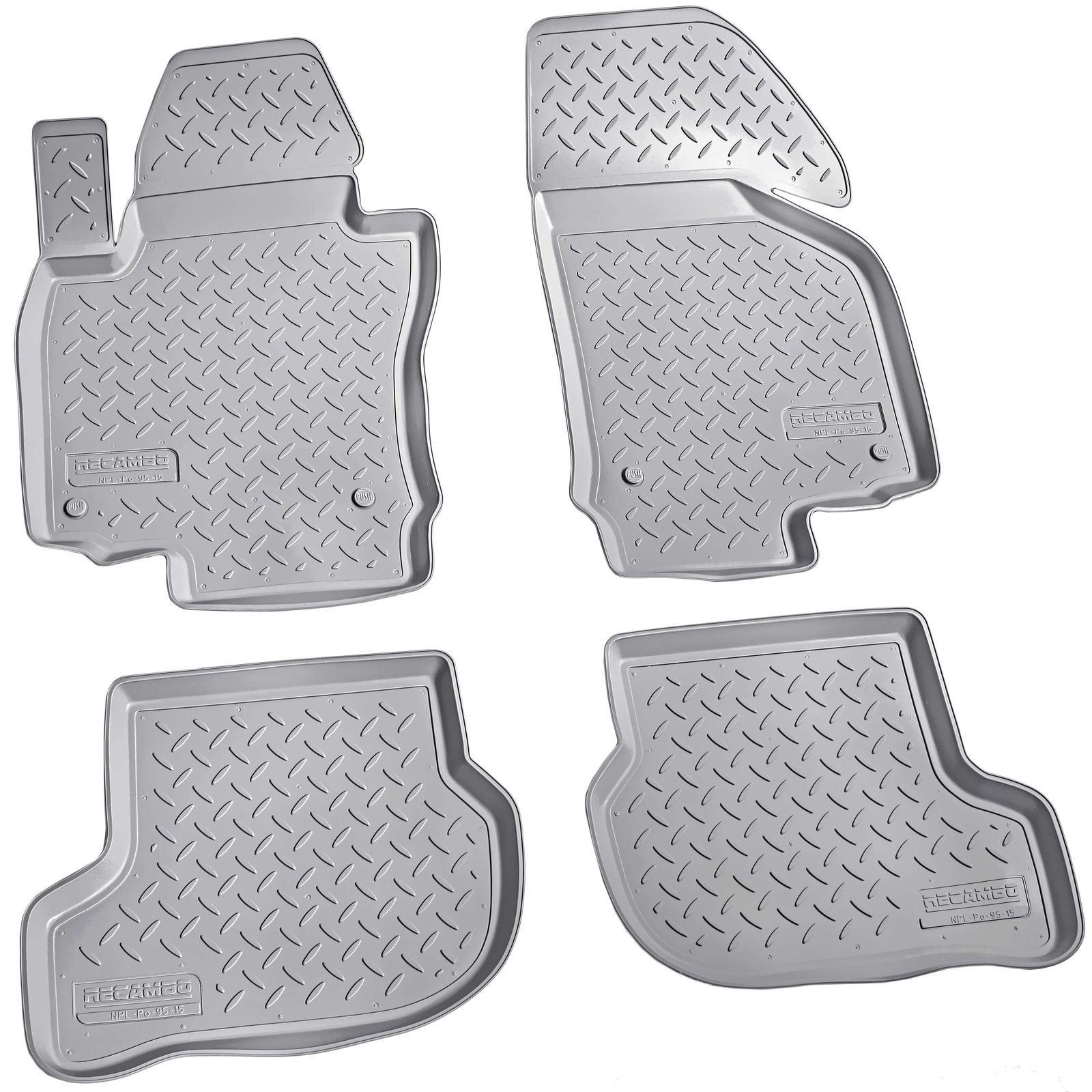 Element 3D Gummimatten Set Passend Für Skoda Octavia | Mk3 III (A7) | 2013-2024 | Schrägheck/Kombi | 100% Passgenaue Auto Fußmatten, Robuste Universal Fußmatte Auto, Gummimatten Auto
