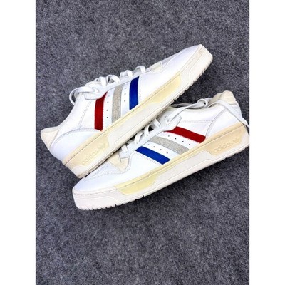 Adidas Rivalry Low White Blue Red Leather Sneakers Mens 14 France