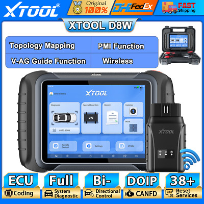XTOOL D8W OBD2 Scanner E/CU Coding All System Diagnostic Bidirectional Topology