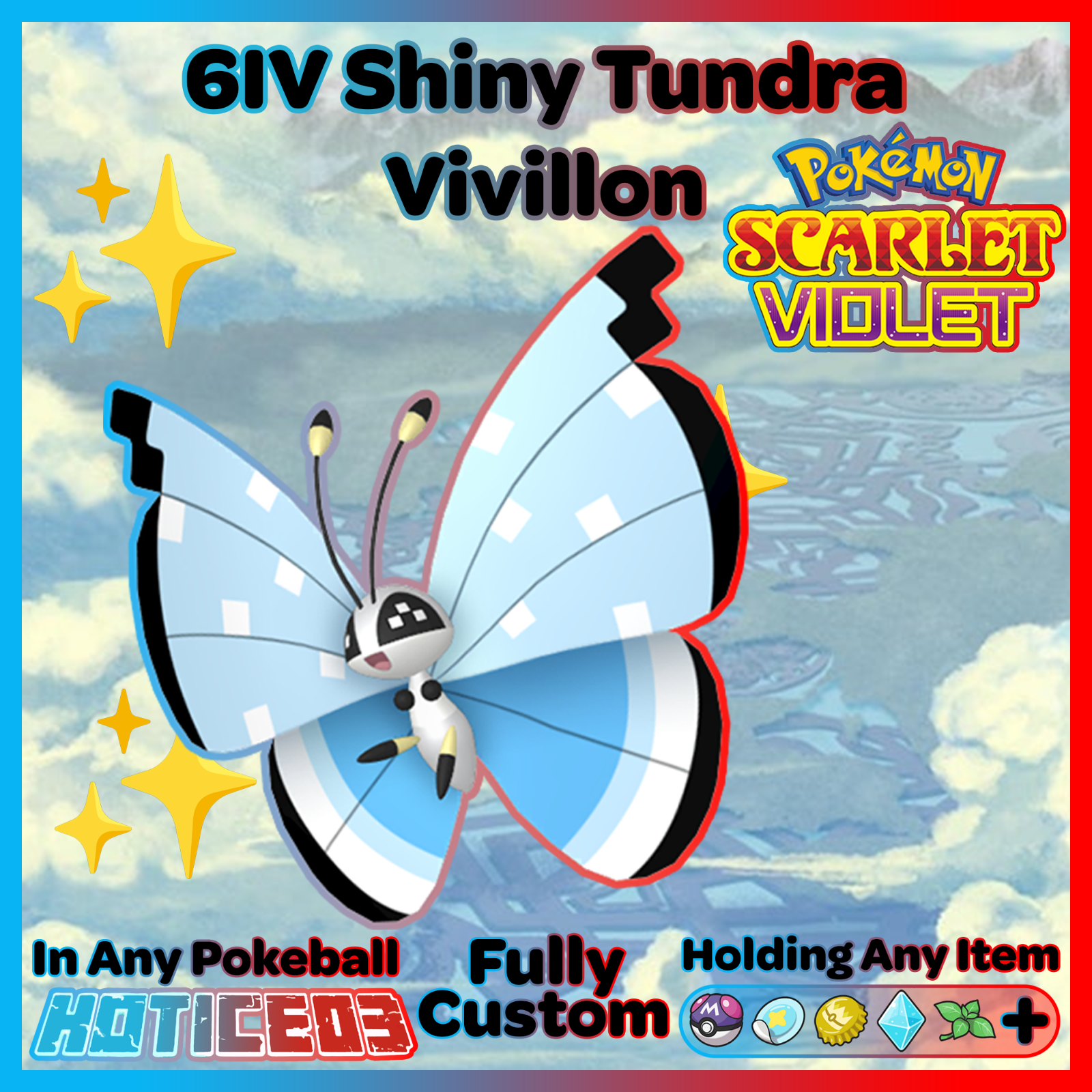 ✨ Shiny Vivillon Tundra Form 6IV ✨ Pokemon Scarlet