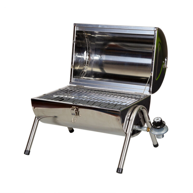 STANSPORT 10000 BTU PROPANE BARBEQUE STAINLESS STEEL CAMPING OUTDOOR COOKING NEW