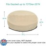 SunPatio Outdoor Daybed Cover, Heavy Duty Waterproof Round Canopy Sofa Bed Cover with Taped Seam, Patio Furniture Set Protector, All Weather Protection, 75