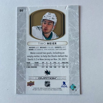 2021 Upper Deck Ovation #84 Timo Meier Gold Circular Wonder