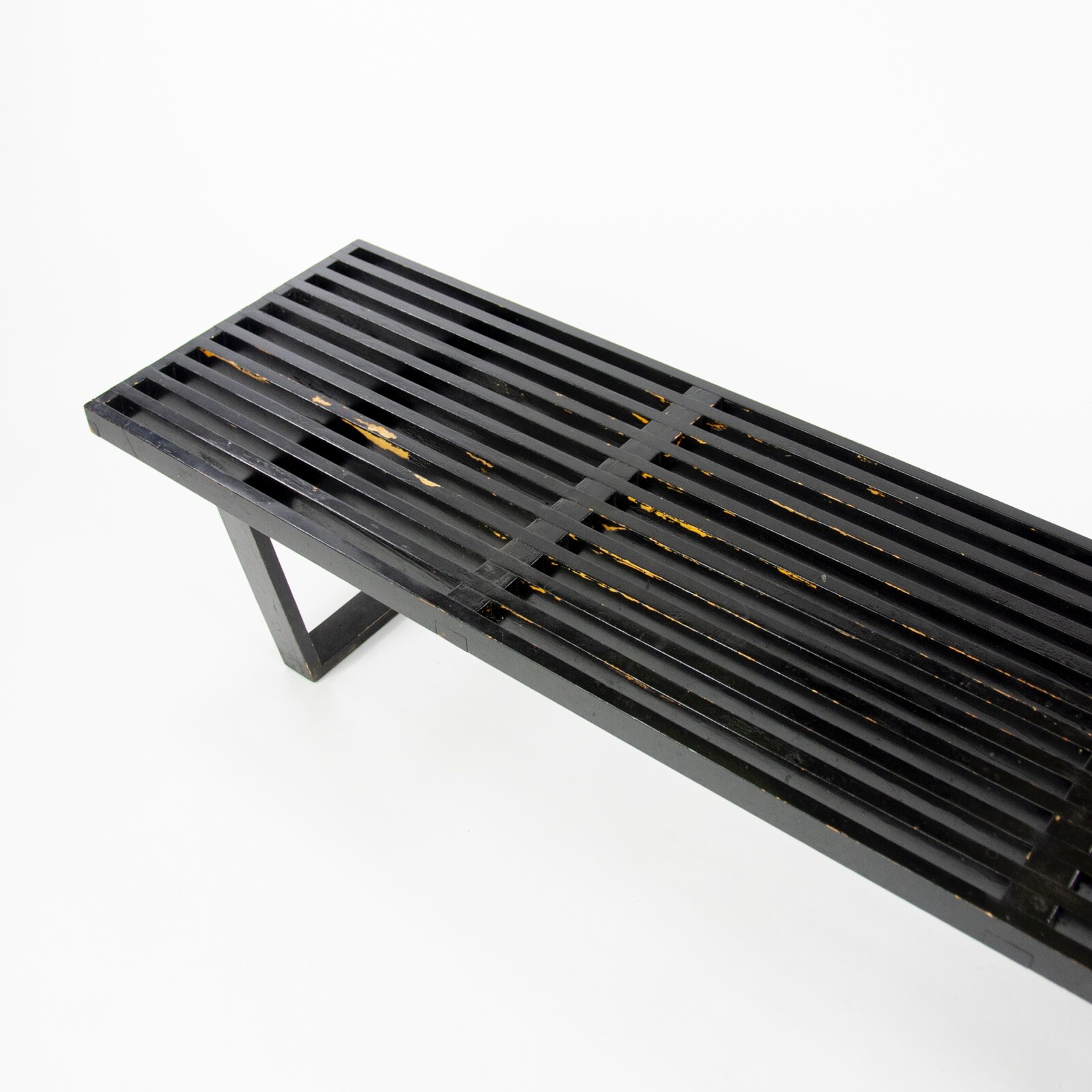 1950s George Nelson Pour Herman Miller Noir Ebonises Bouleau Bench Modele 4692 6 Ebay