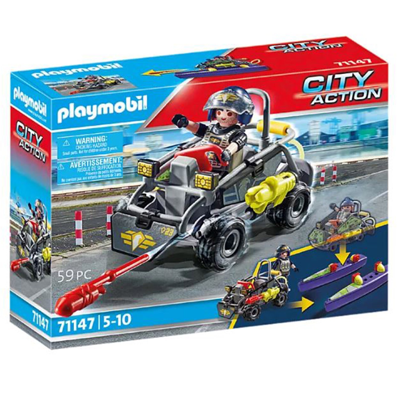 Новый набор для строительства многоцелевого квадроцикла Playmobil City Action Tactical Unit