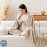 Sushing Luxury Fleece Warm Throw Blanket, Soft Lightweight Velvety Plush Throw for Couch and Bed, Cozy Comfy for All Seasons(Grain, 50×70 Inches)