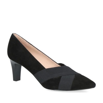 Peter Kaiser Women's Black Leather Dress Heels Pumps 9-72443-44004
