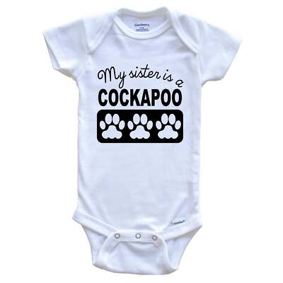 My Sister Is A Cockapoo One Piece Baby Bodysuit One Piece Baby Bodysuit