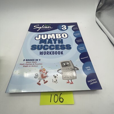 3rd Grade Jumbo Math Success Workbook : 3 Books in 1--Basic Math, Math Games...