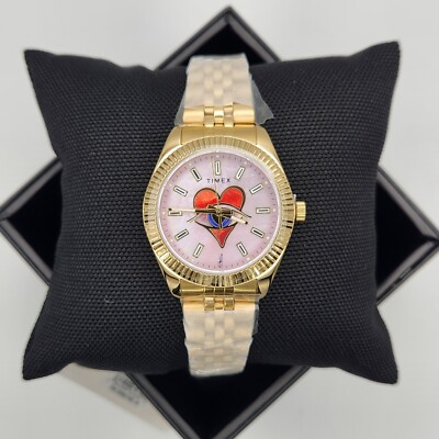 Timex x Jacquie Aiche Legacy Soulmate Pink Mother Of Pearl Dial 36mm Watch