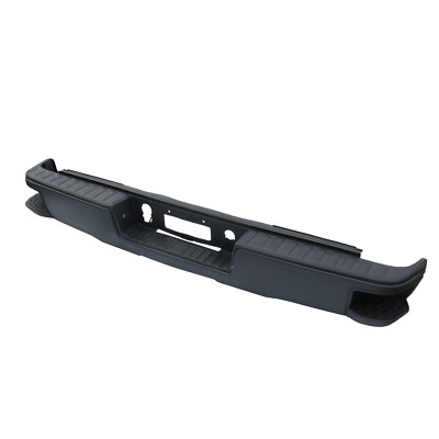 Black Rear Bumper w/o Sensor Hole For 2014-2018 Chevy Silverado GMC Sierra 1500