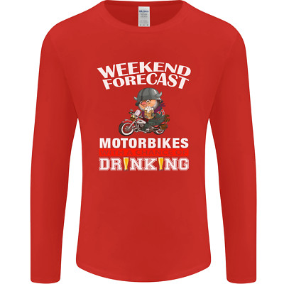 Weekend Forecast Motorbikes Mens Long Sleeve T-Shirt