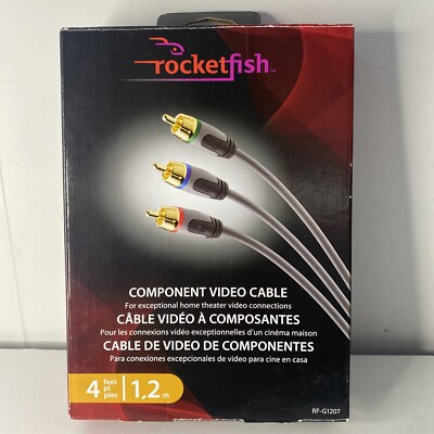 Rocketfish 4' Foot Component Video Cable Multi Color RF-G1207 New in Box