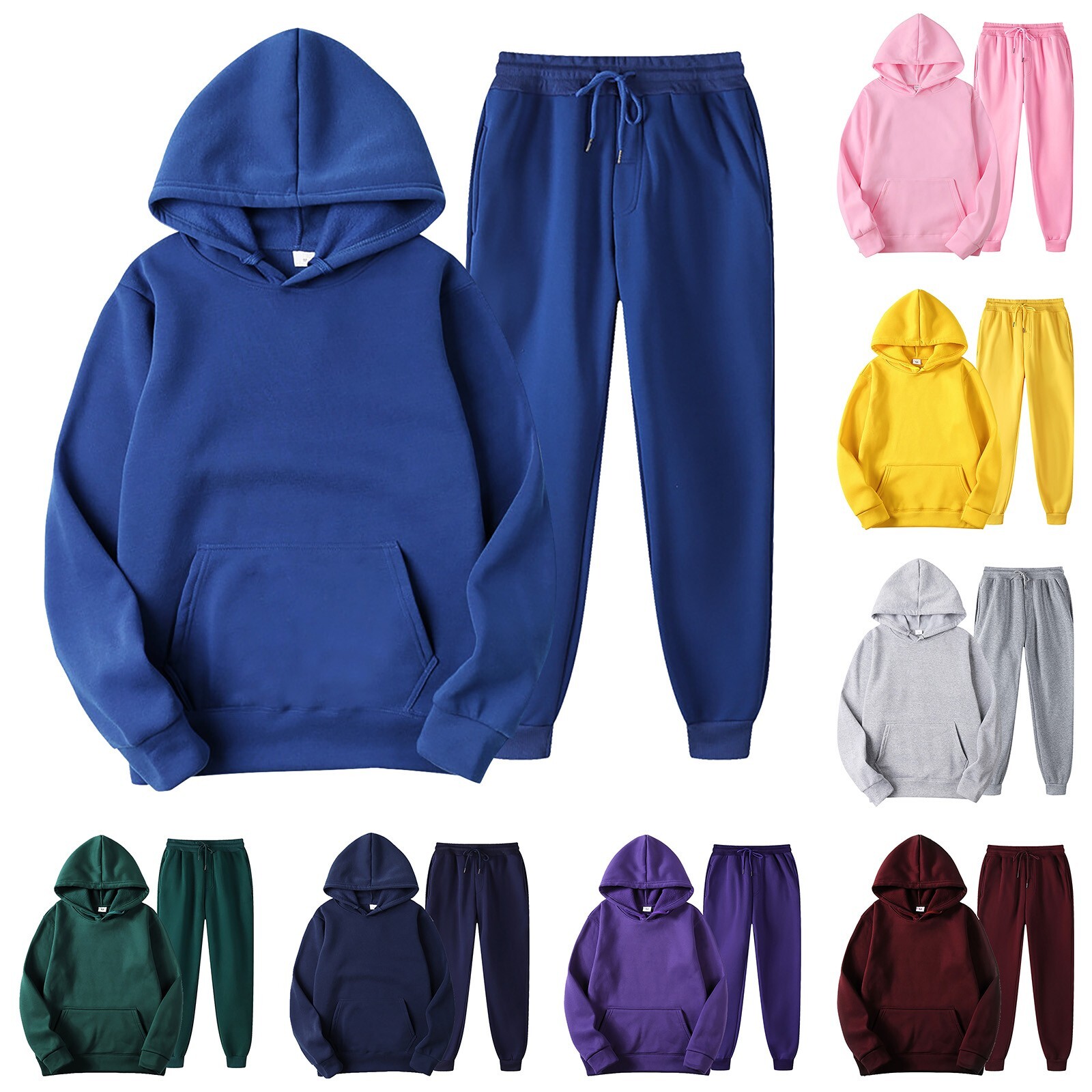 For Ladies Women With Pants Hoodie Plus Leisure Winter Fleece Hooded Plush