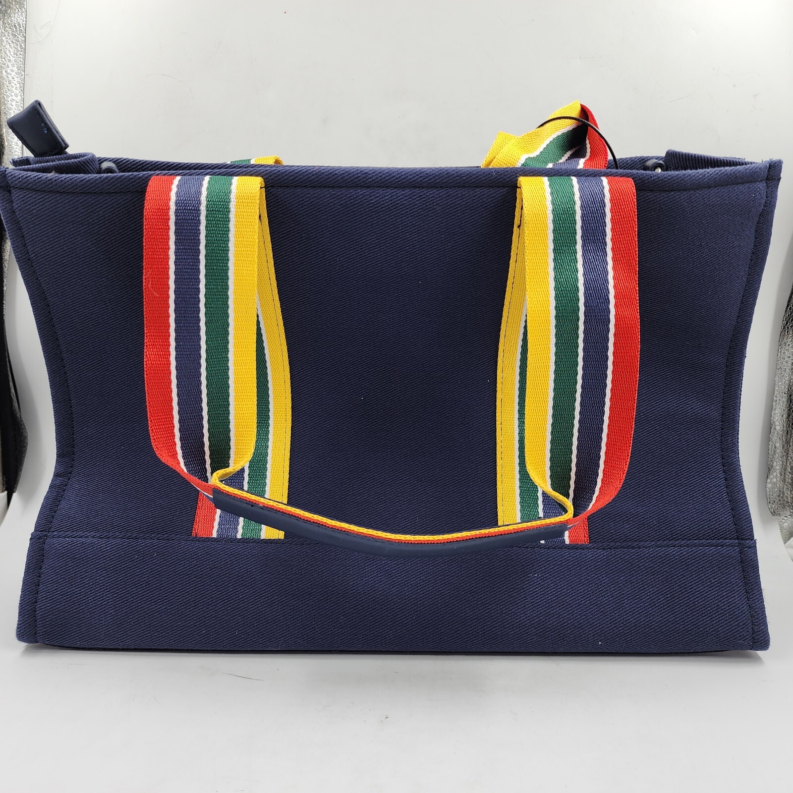 AQUA x Venus Williams Tote Bag Women's Blue Rainbow Removable Strap Zip Closure - Picture 9 of 16