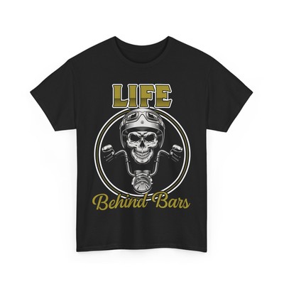 Dirt Bike Motorcyclist Life Behind Bars Biker Men's Cotton T-Shirt