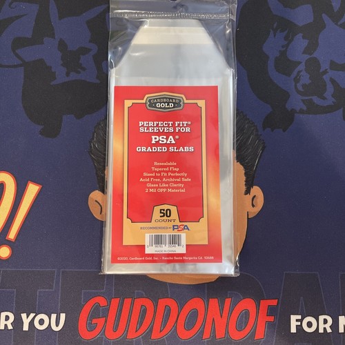 ✨50 Cardboard Gold Perfect Fit Sleeves for PSA Graded Cards Slabs NEW with LOGO