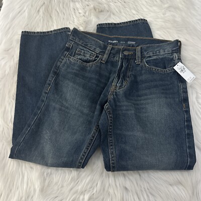 Old Navy mens Straight built in tough medium wash jeans 26x28 NWT