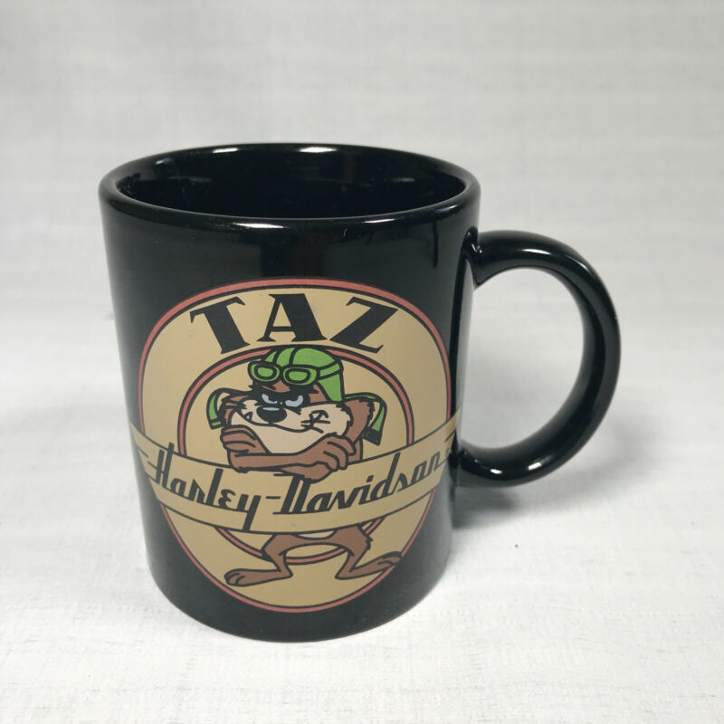 Vintage 1991 Harley Davidson Taz Looney Tunes Coffee Mug AN AMERICAN LEGEND