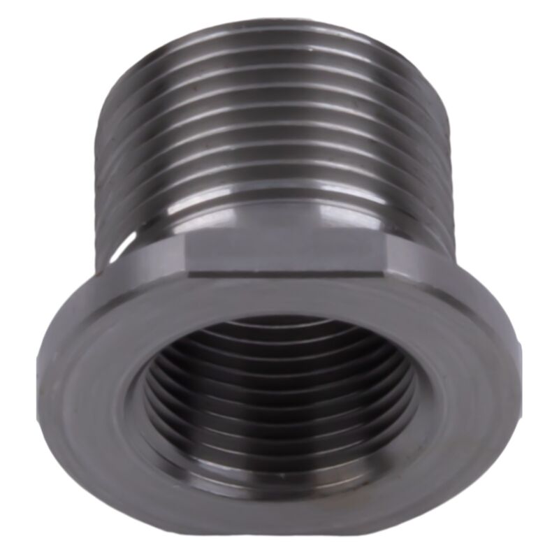 1/2-28 Id To 5/8-24 Od Threaded Adapter, Stainless-Steel Silver Joint Connector