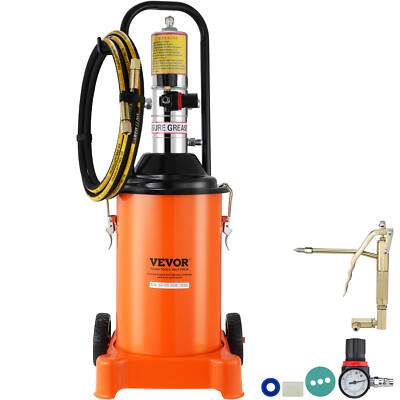 VEVOR 3 Gallon Grease Pump Air Operated 13ft Hose High-Pressure Grease Bucket