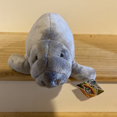 Adventure Planet Plush Manatee Gray 15'' Bean Stuffed Animal Ocean Friend NEW