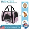 ROSEBB Cat Carrier Dog Carrier Pet Carriers for Medium Small Cats Dogs Puppies up to 15 Lbs,TSA Airline Approved Small Dog Cat Carriers Soft Sided,Collapsible Travel Puppy Carrier (Pink, Large)