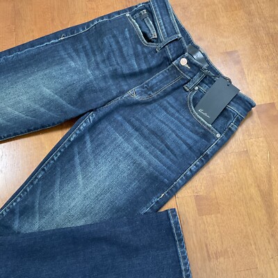 NWT Kancan Mens Jeans Size 30 Blue Distressed Straight Leg Dark Wash Denim