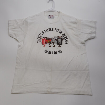 VTG Hershey Chocolate Adult Large Shirt College Lane Kiss Krackel