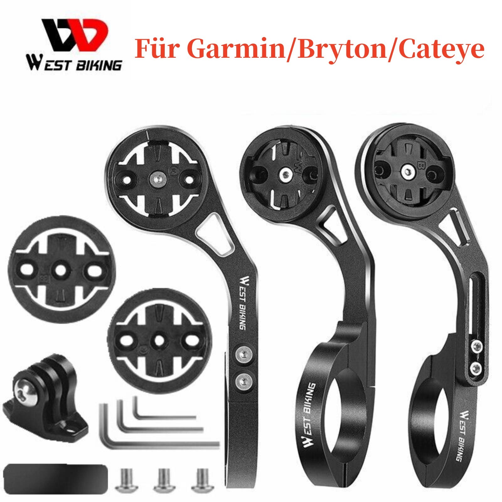 Fahrradcomputer Halterung Aus Kohlefaser | Kompatibel Mit Garmin, Cateye & Bryton | 15,5cm