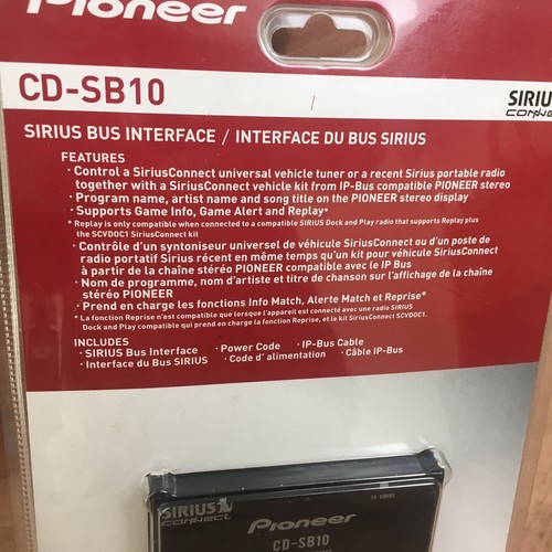 PIONEER CD-SB10 SIRIUS BUS INTERFACE