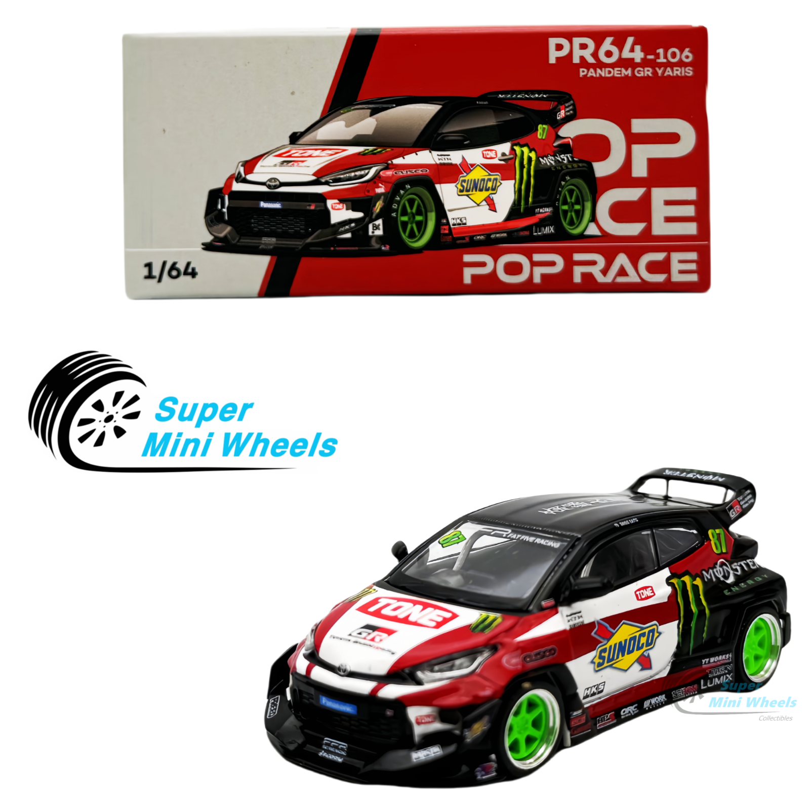 チェイスカーPOP RACE 1/64 パンデム GR ヤリス モータースポーツ POP RACE PANDEM ROCKET BUNNY TOYOTA GR YARIS GULF PR64-65 | eBay
