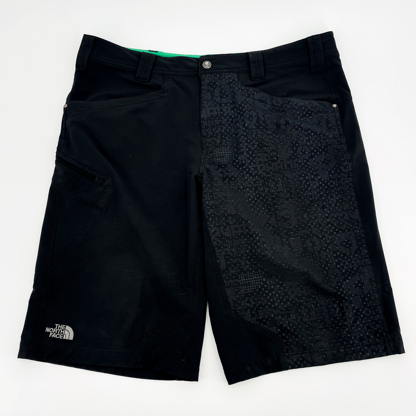 The North Face Cargo Shorts Mens Large Black Cryptic Print
