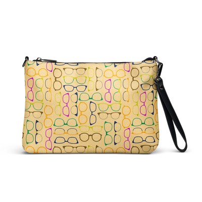Glasses Crossbody Purse, Optometry bag, nerdy clutch bag, wristlet, optometrist