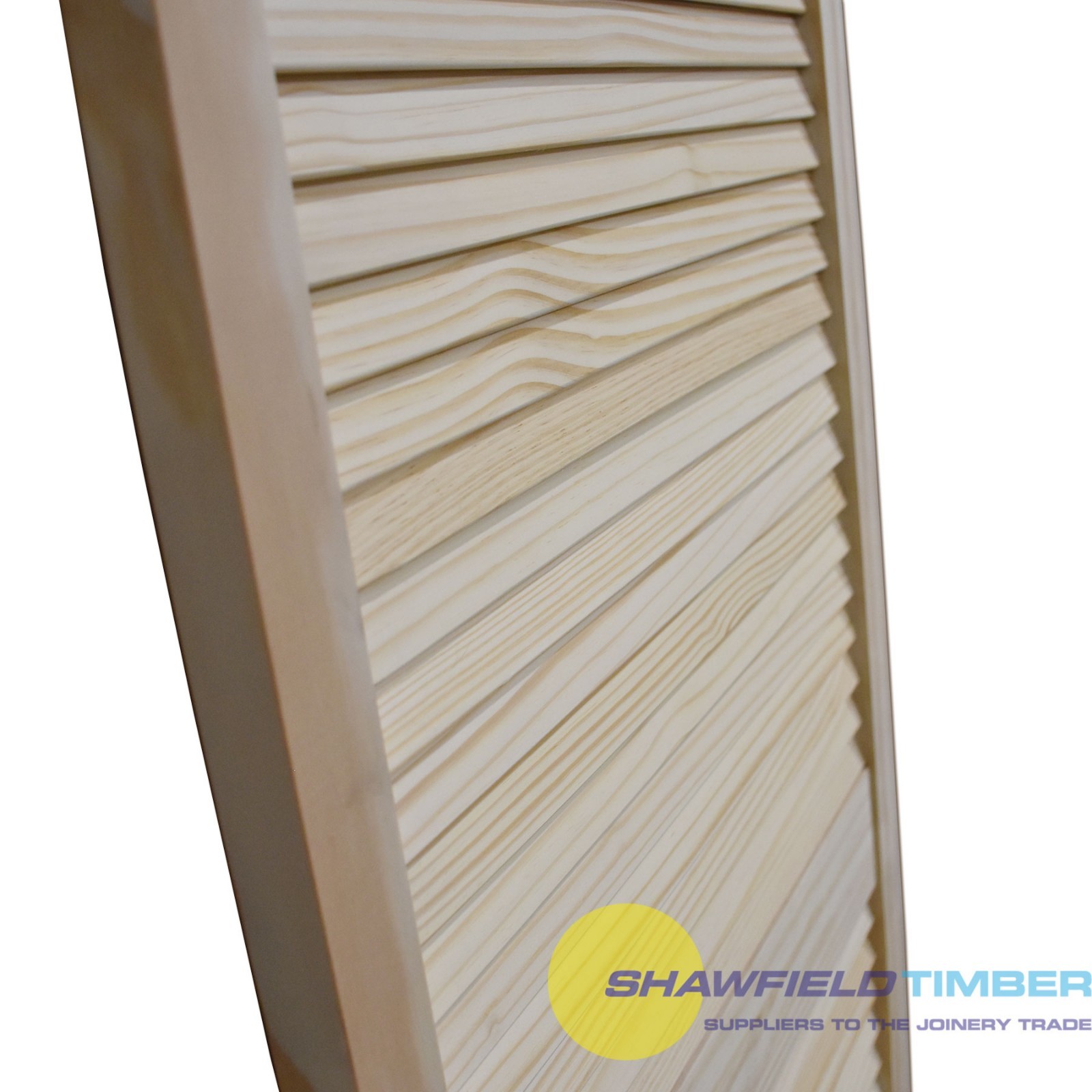 Single Louvre Door/Vented Open Slatted/Natural