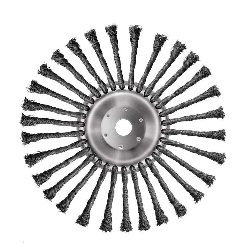 6-10 inch Lawn Mower Grass Trimmer Weed Brush Twist Knot Steel Wire Wheel Disc