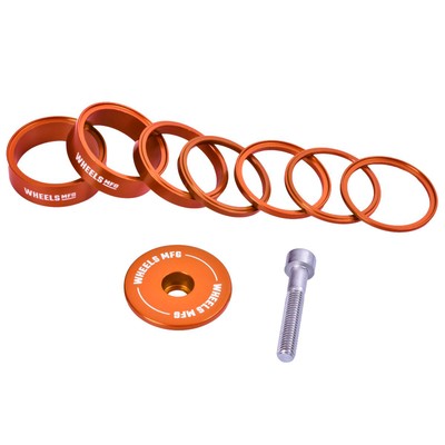 Wheels Mfg StackRight Essential Headset Spacer Kit, 1-1/8'' Orange
