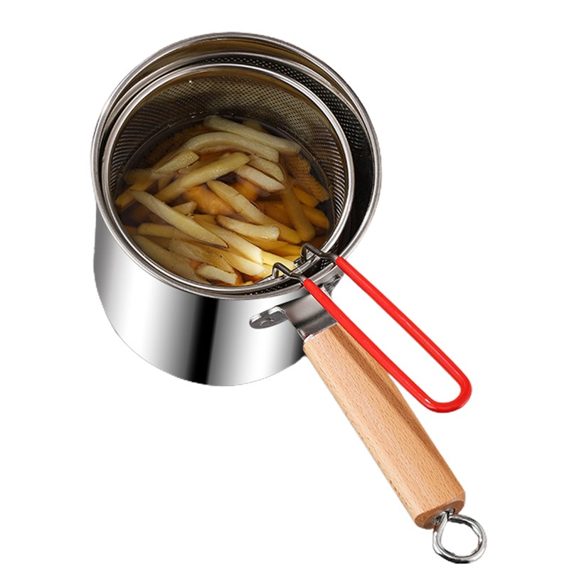 Pot 304 Stainless Steel Tempura Frying Stove Top Chicken Win