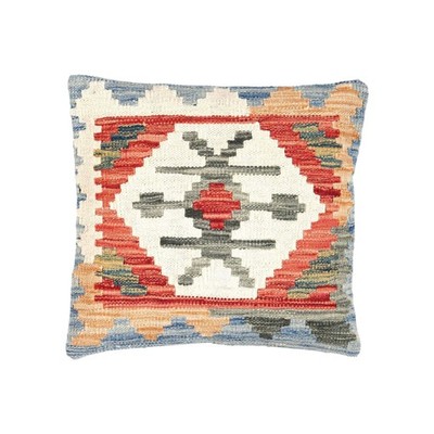 NavaRugs Kelim Kissen 45x45cm Afghan Handgewebt Wolle Kissenbezug Kilim Pillow