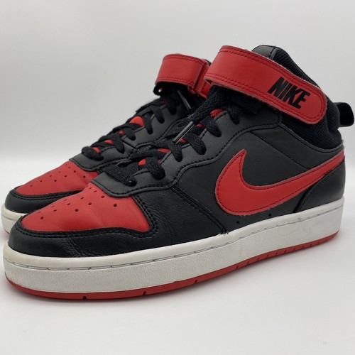 Nike Court Borough Mid 2 GS Bred Retro Black Red Youth Size