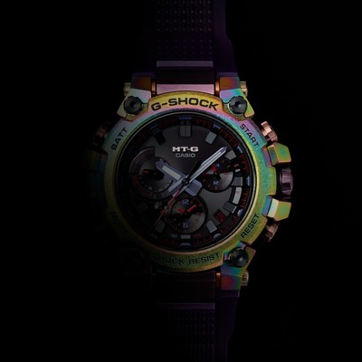 Pre-owned Casio G-shock Mtg-b3000 Aurora Rainbow Limited Edition Watch - Brand