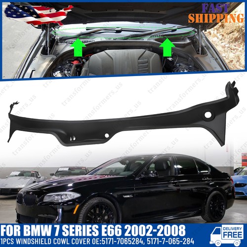Windshield Cowl Cover For BMW 2002-2008 51717065284 NEW 5171
