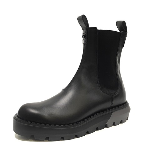 GUCCI CHELSEA LOGO ANKLE BOOTS -BLACK LEATHER -MEN'S US 10