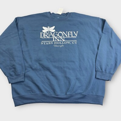Gilmore Girls Dragonfly Inn Stars Hollow Pullover Sweatshirt Adult Size 2XL