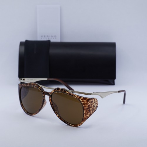 Pre-owned Saint Laurent Slm137 Amelia 002 Gold/leopard Havana/brown 55-14-135 Sungl...