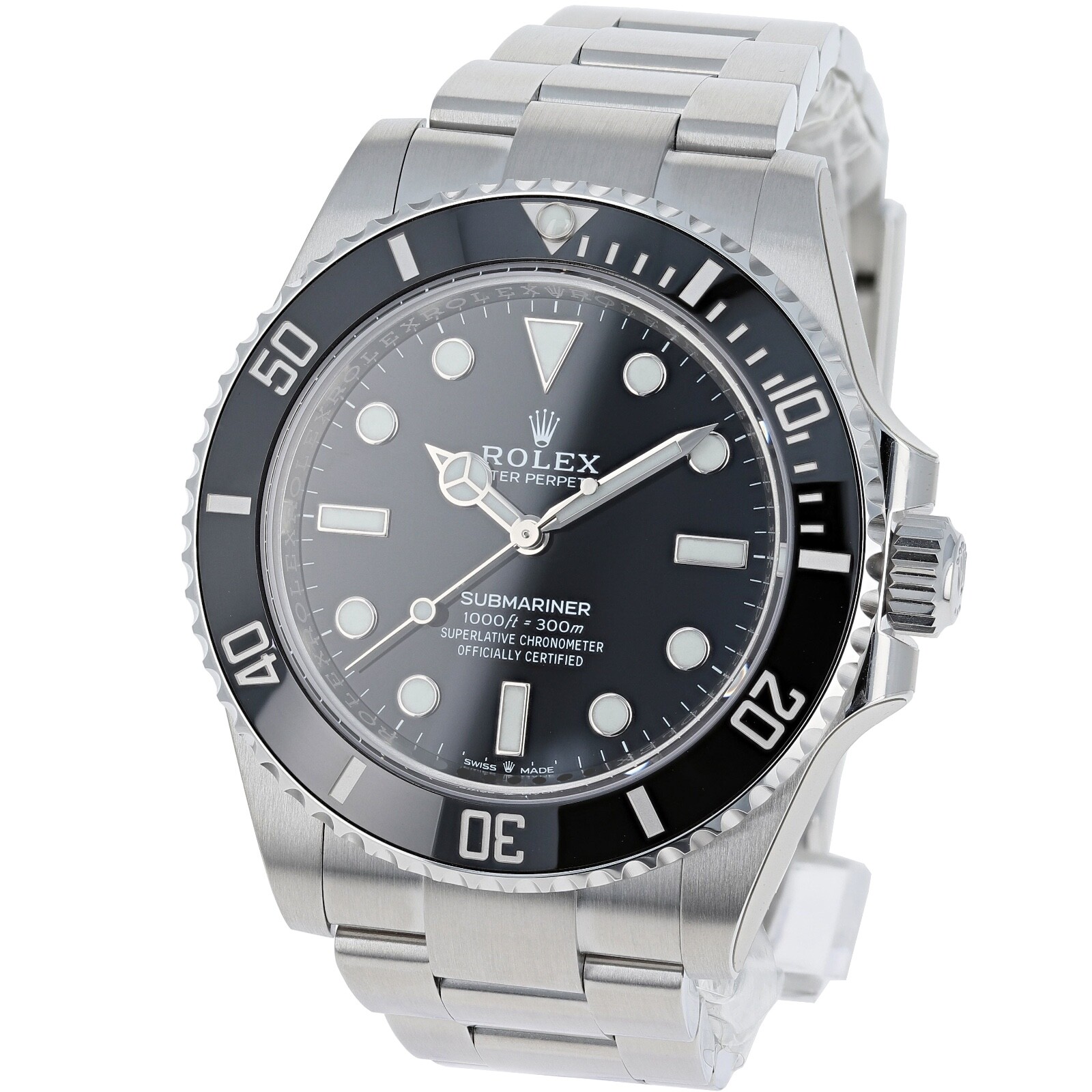 Pre-owned Rolex Submariner 124060 Black Stickers 2024 Oyster Steel 41 Mm
