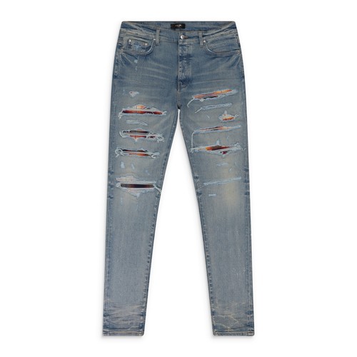 AMIRI ブロークン スラッシャー スキニーデニム SIZE:30 AMIRI レザー スラッシャー スキニー ジーンズ ブラック (AMIRI