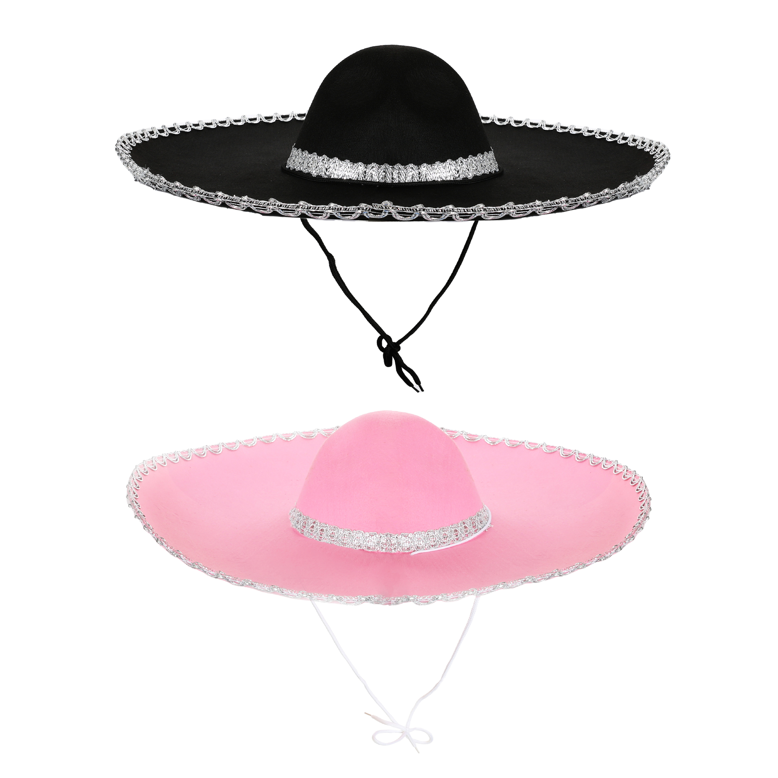 Chic Embroidered Pink and Black Sombrero Set.will sell separately. Sombrero Charro Decorado Para Quinceanera Quince Charro Hat  main image 4