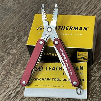 Leatherman Squirt ES4 Red multitool for electricians. New. Discontinued.