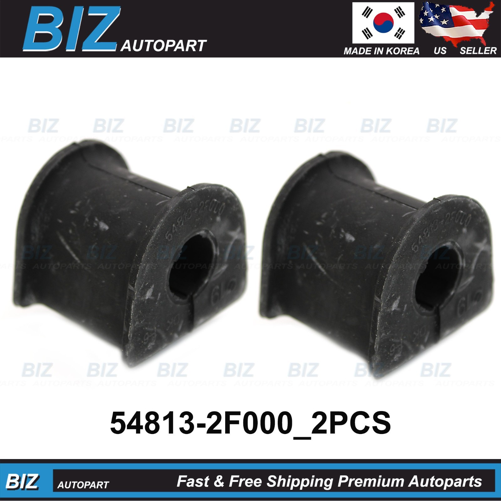OEM 1Pair Front Stabilizer Bar Bushings for 2004-2009 Kia Spectra 54813-2F000